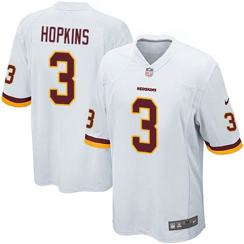 Men Washington Redskins 3 Dustin Hopkins Nike White Game Player NFL Jersey